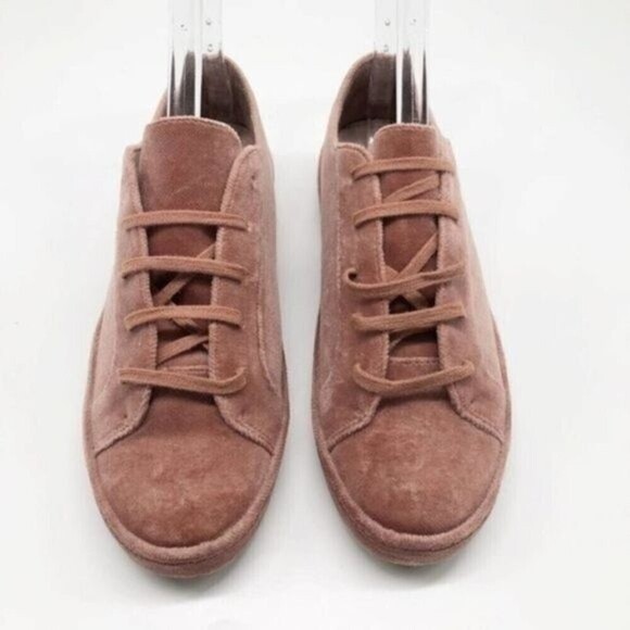 JOIE Daryl Velvet Light Mauve Low Top Sneakers  - Picture 3 of 8